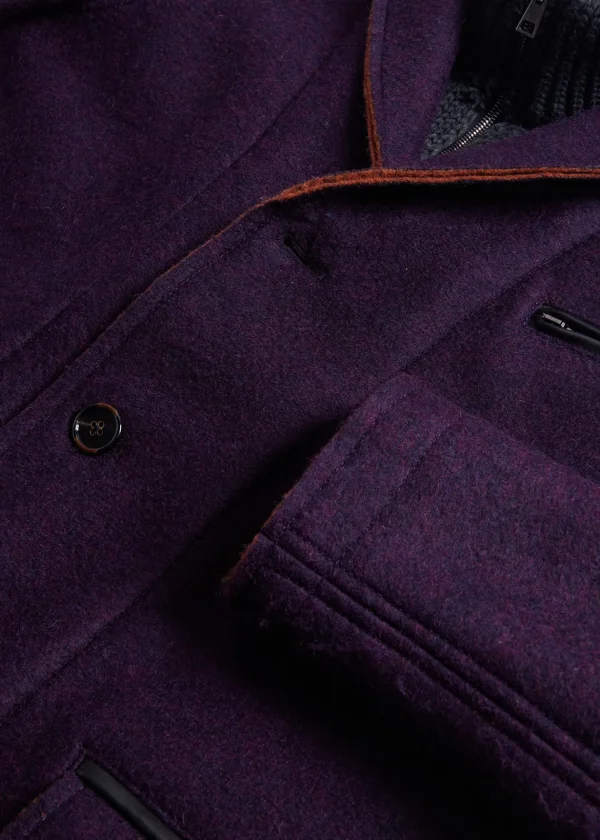 Wool Raw Edge Jacket With Gilet