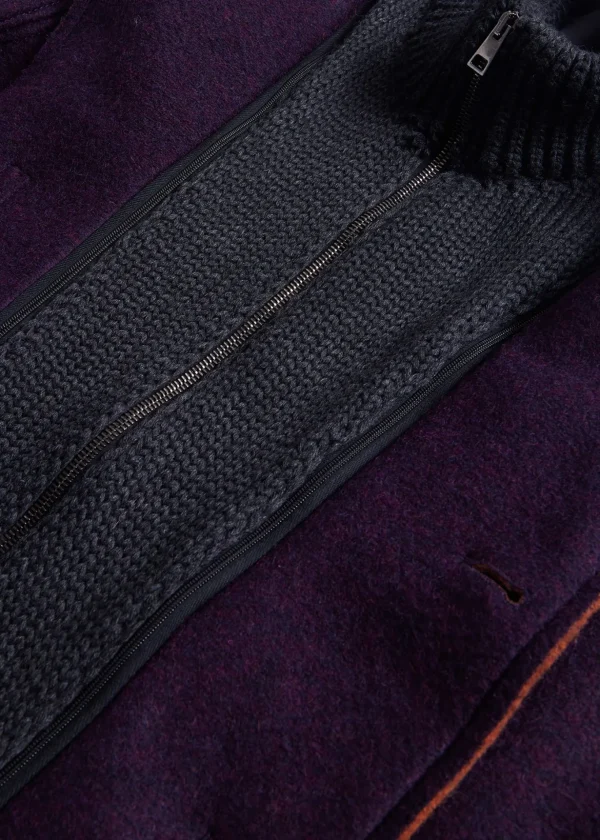 Wool Raw Edge Jacket With Gilet
