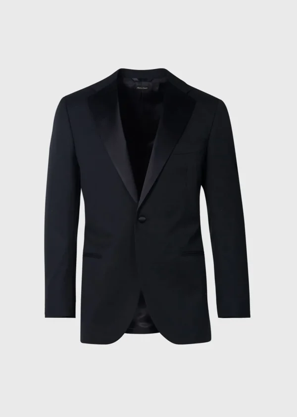 Wool Tuxedo With Satin Notch Lapel