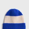 Wool Two Color Striped Beanie