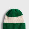 Wool Two Color Striped Beanie