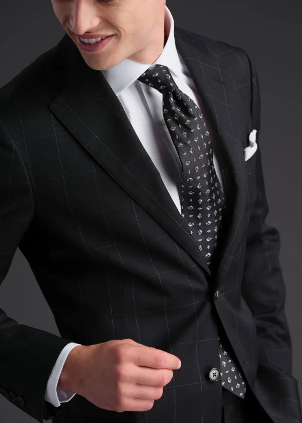 Wool Windowpane Suit