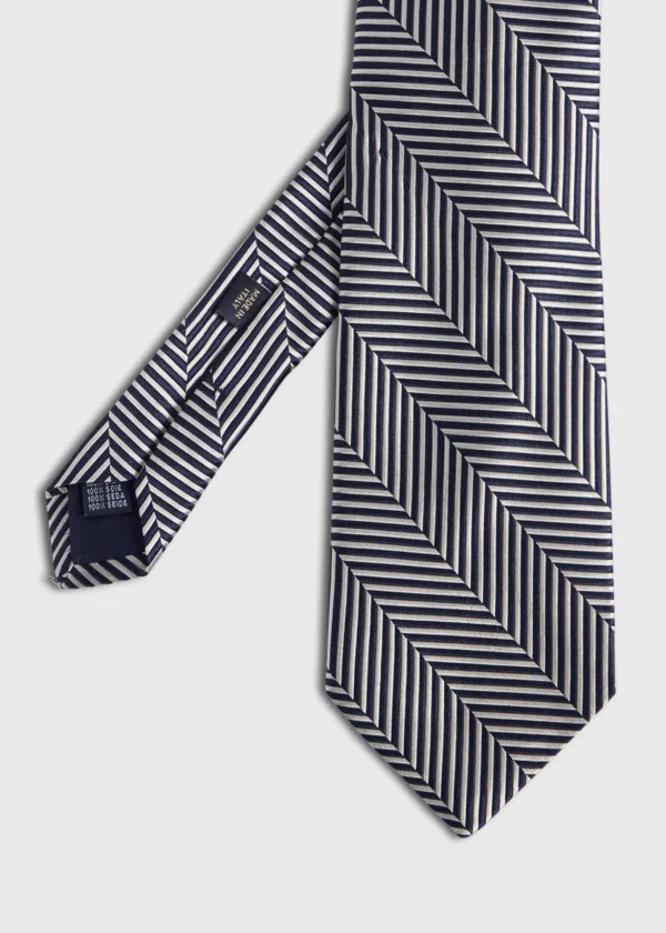 Woven Silk Chevron Tie