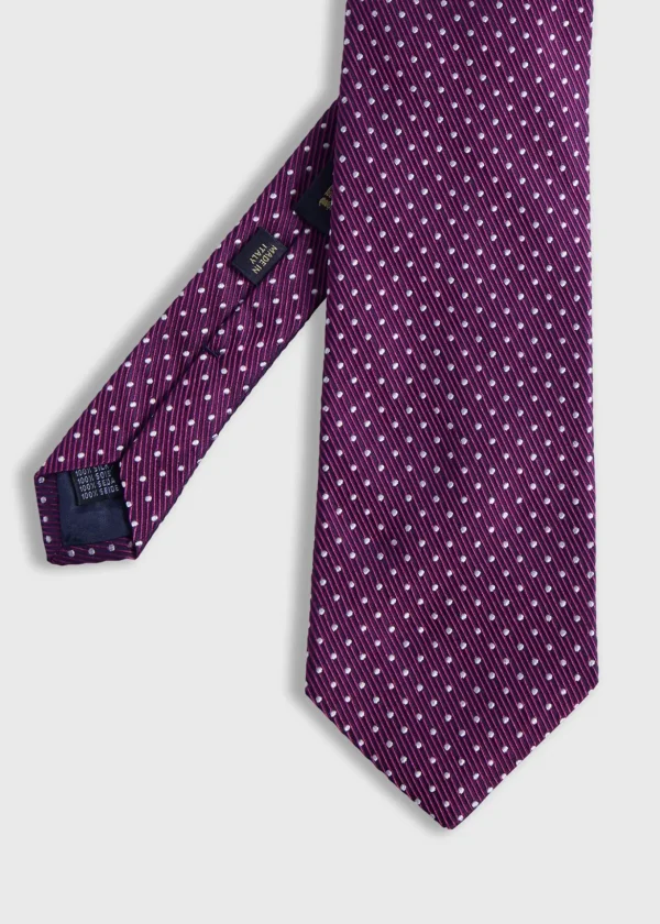 Woven Silk Micro Dot Tie