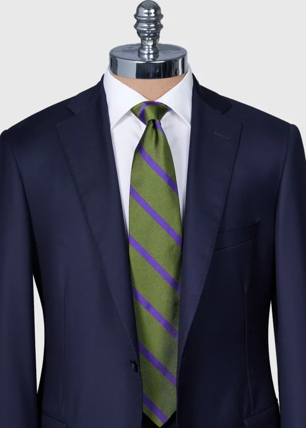 Woven Silk Regimental Stripe Tie
