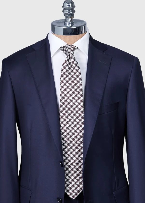 Woven Silk Small Check Tie