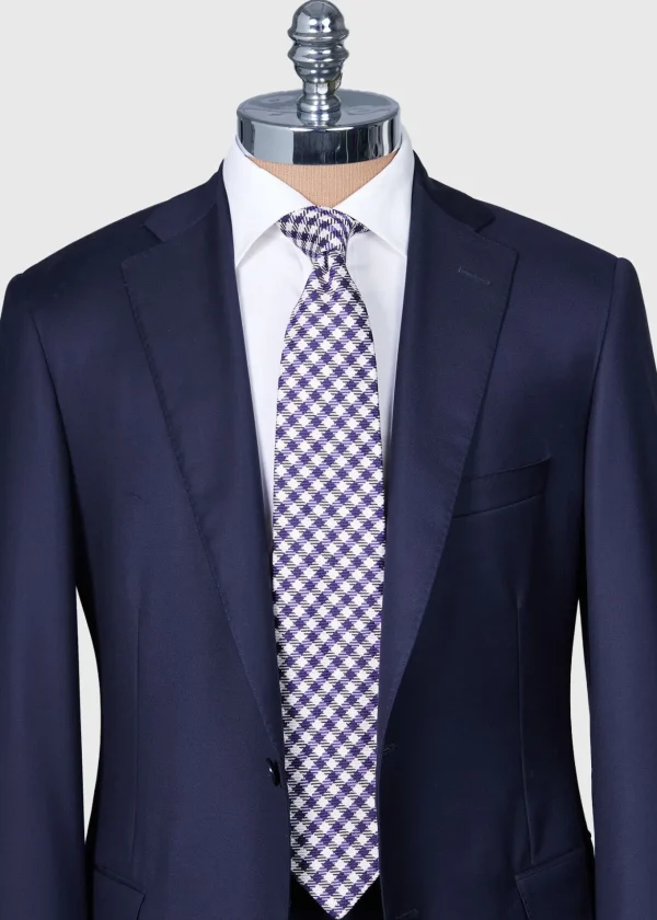 Woven Silk Small Check Tie
