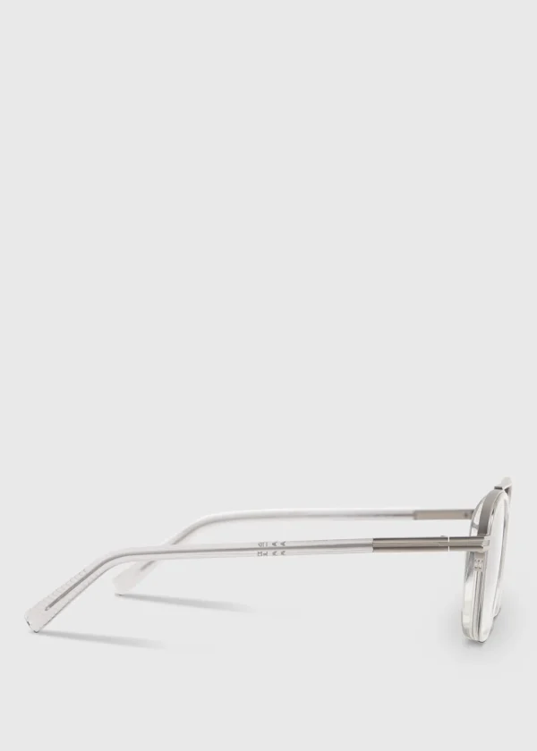 Zegna Shiny Metal With Gradient Smoke Lens